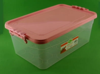 pojemnik plastikowy  z pokrywką 18 litrów różowy 11.JPG
