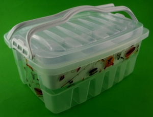 POJEMNIK PLASTIKOWY Z UCHWYTEM I PRZEGRODĄ 5 LITRÓW
