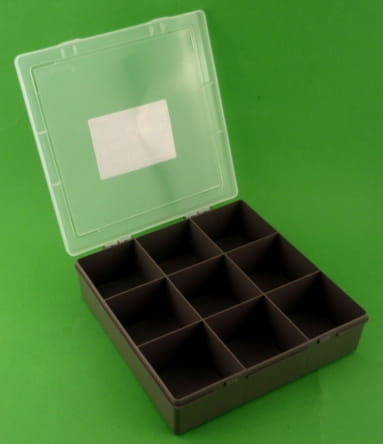 organizer z 9 przegródkami 23,5x23,5 cm popielaty 1.JPG