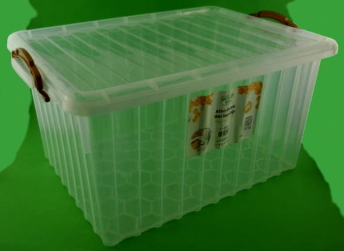 pojemnik plastikowy z pokrywką 40 litrów przeźroczysty 1.JPG