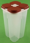 POJEMNIK NA PRODUKTY SYPKIE I PRZYPRAWY Z PRZEGRÓDKAMI 2,45 L