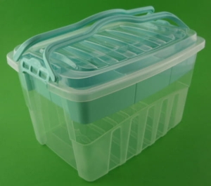 POJEMNIK PLASTIKOWY Z UCHWYTEM I PRZEGRODĄ 9 LITRÓW