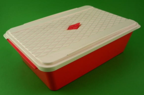 pojemnik do mikrofali 4,5 litra czerwony prostokątny 1.JPG
