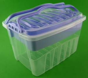 POJEMNIK PLASTIKOWY Z UCHWYTEM I PRZEGRODĄ 9 LITRÓW