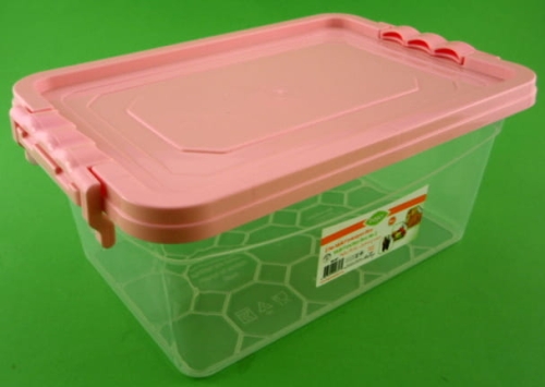 pojemnik plastikowy z pokrywką 4 litry różowy 11.JPG